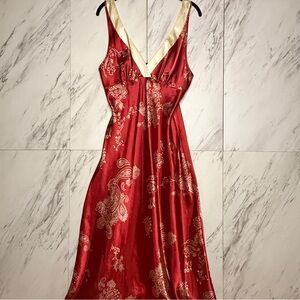 Jones New York Vintage Paisley Satin Slip Dress SZ M